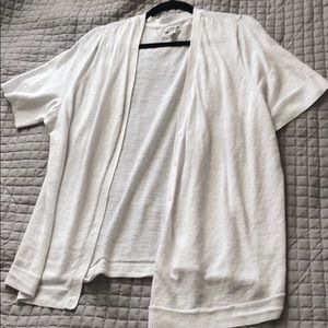 Short Sleeve White Cardigan